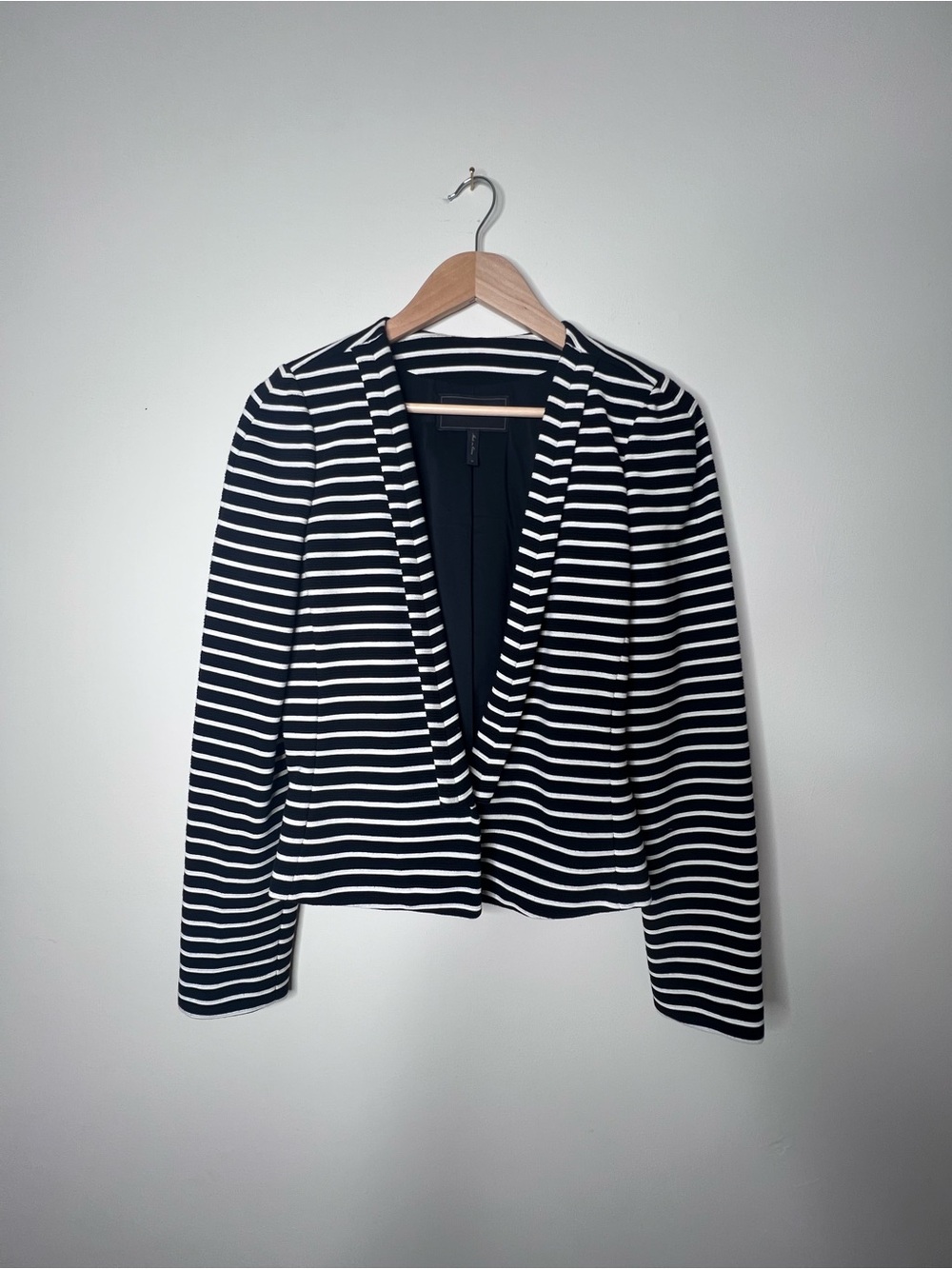 BCBGMaxAzria Black & White Striped Blazer
